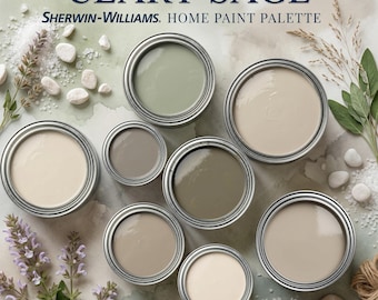 Clary Sage Color Palette | Sherwin-Williams Whole House Colors | (Digital Download)
