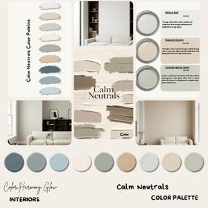 Calm Neutrals Color Palette | Sherwin-Williams Whole House Colors | (Digital Download) image 3