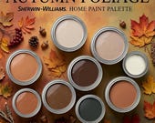 Autumn Foliage Color Palette | Sherwin Williams Whole House Paint Colors | Cottage Core Fall Earth Tones Scheme | Digital Download