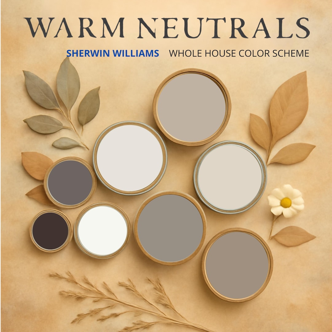 Sherwin Williams Warm Neutrals Paint Palette: Interior Design Guide ...
