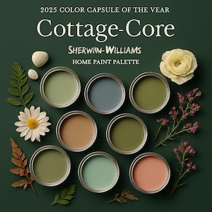 2025 Color of the Year by Sherwin Williams : Quietude Paint Palette for a Modern Coastal Farmhouse Style – Top Interior Design Trend