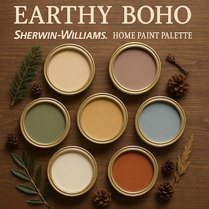 Boho-Inspired Sherwin Williams Paint Palette for a Cozy, Earthy Home – DIY Color Guide Included