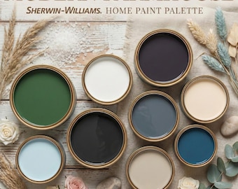 Modernes Bauernhaus Sherwin Williams Whole House Farbpalette (Digitaler Download)