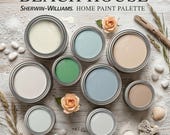 Sherwin Williams Color Palette Beach House | Whole House Paint Colors | Coastal Scheme | Interior Design Guide Digital Download