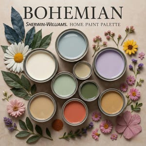 Boho färgpalett för hela huset | Sherwin Williams (digital nedladdning)