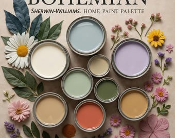 Bohemian Whole House Color Palette | Sherwin Williams (Digital Download)
