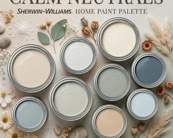 Calm Neutrals Color Palette | Sherwin-Williams Whole House Colors | (Digital Download)