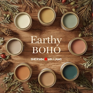 Earthy Boho Paint Palette: Sherwin-Williams Neutral Interior Colors (Digital Download)