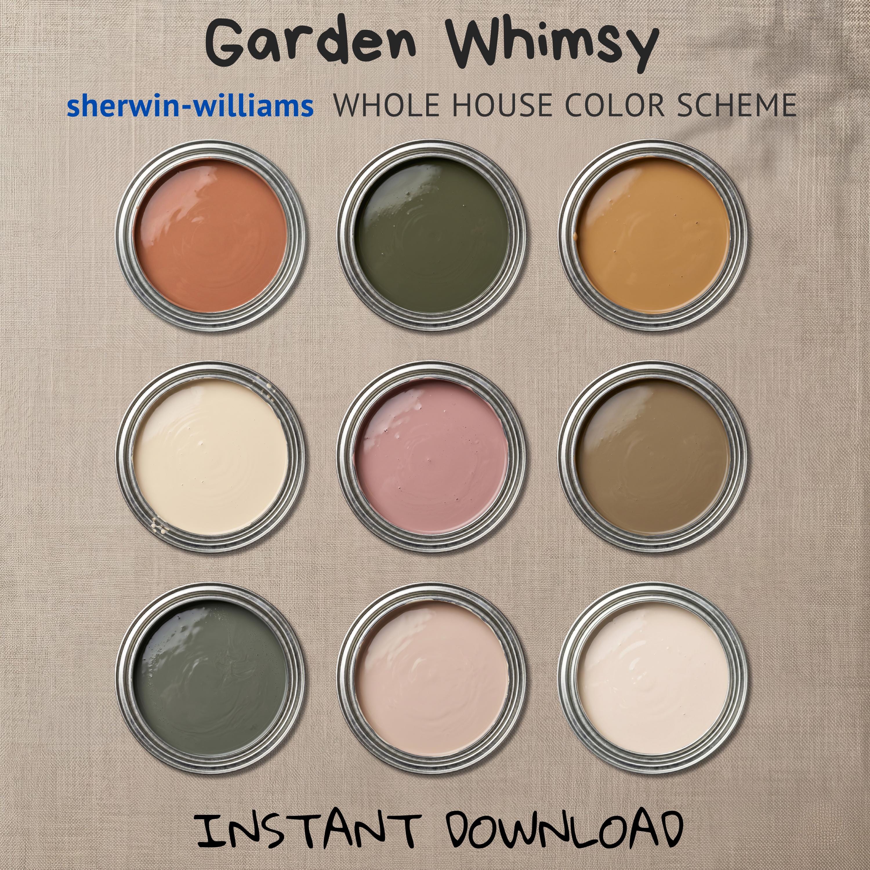 Sherwin Williams Color Palette Garden Whimsy | Whole House Paint Colors ...
