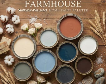 Warm Modern Farmhouse Sherwin Williams Whole House Color Palette| (Digital Download)