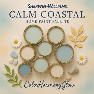 Calm Coastal Home Color Palette – Sherwin Williams Whole House Scheme with Trendy Neutral Hues and Complementary Beach-Inspired Vibes