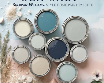 Sherwin Williams Color Palette Sea Salt | Whole House Paint Colors | Coastal Scheme | Interior Design Guide Digital Download