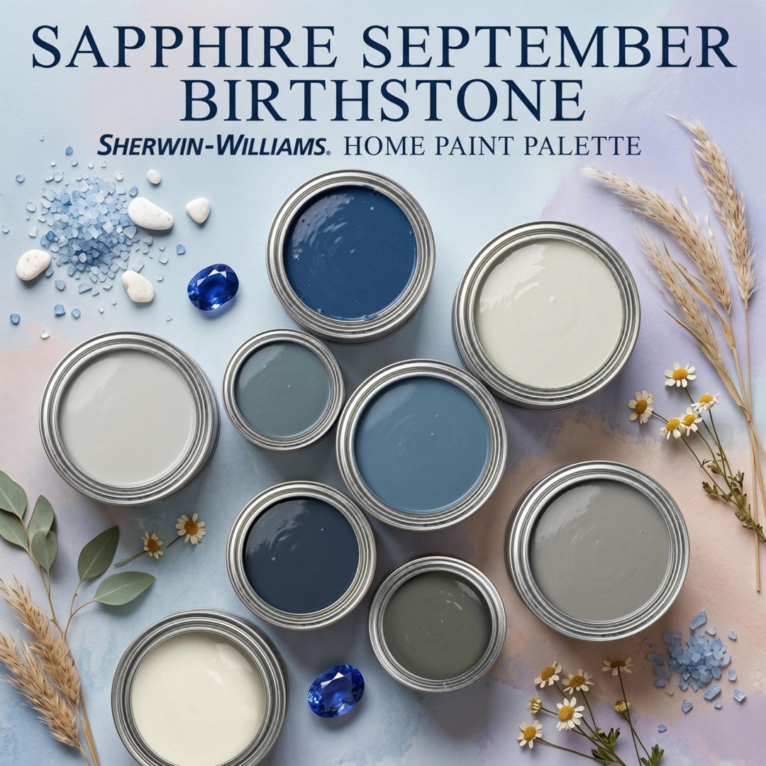 Sapphire September Birthstone Color Palette | Sherwin Williams Whole ...
