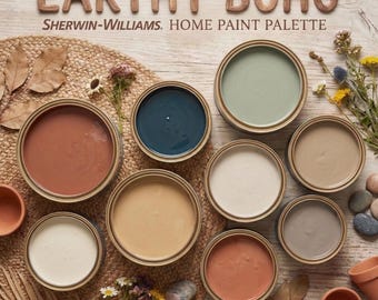 Earthy Boho Paint Colors | Sherwin Williams Whole House Color Palette (Digital Download)
