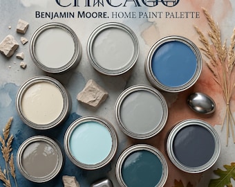 Benjamin Moore Chicago Palette, Whole House Paint Color Scheme, Urban Transitional Interior Design Guide, Digital Download