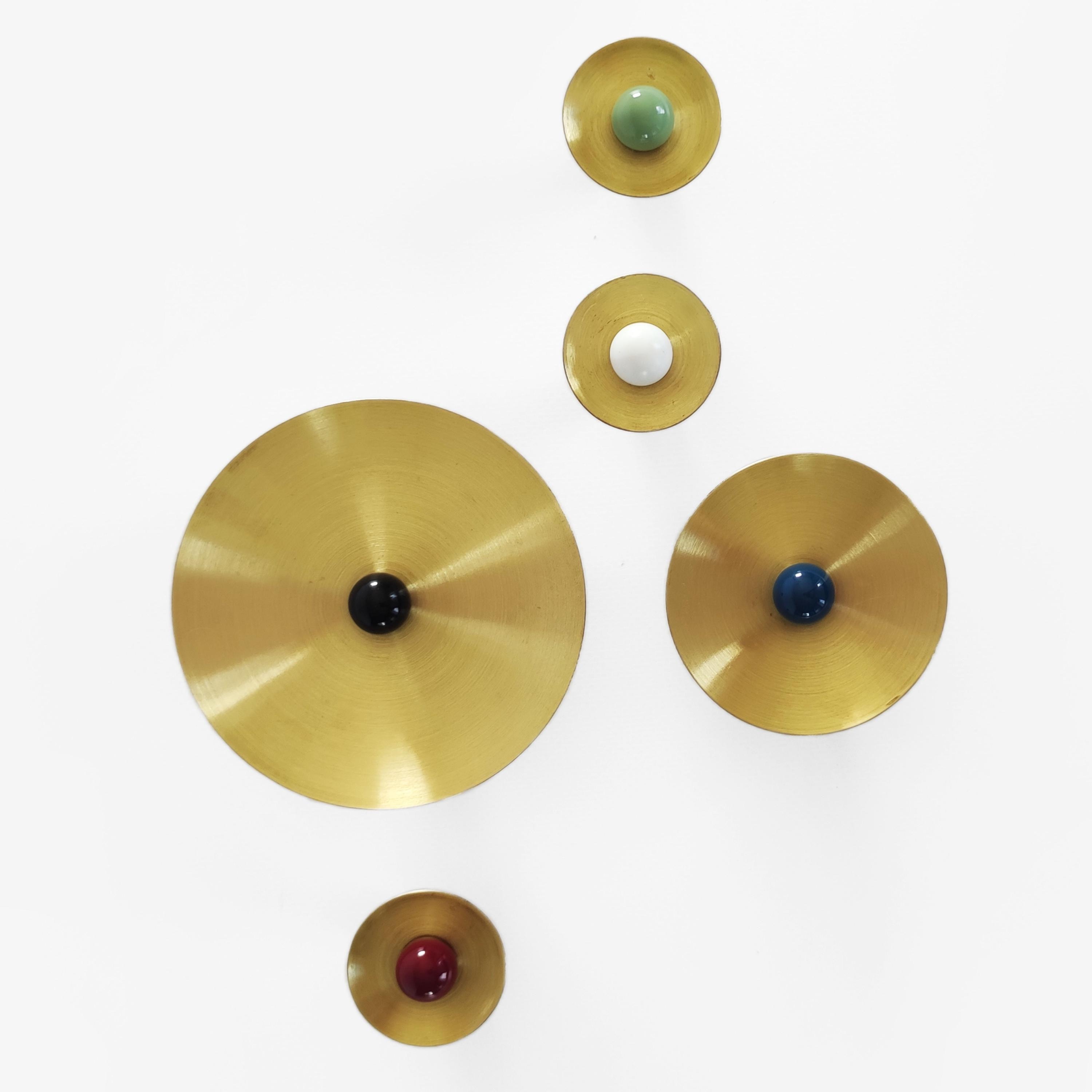 Brass Wall Hook Colorful Coat Hooks Round Entry Accent - Etsy