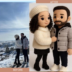 Amigurimi Crochet Doll,Personalized Couple Gift,Amigurumi Look A like Doll,Anniversary Birthday Gift,Custom Made,Personalized Handmade Doll
