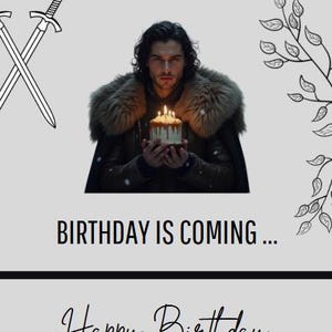 Jon Snow (Tarjeta de cumpleaños)