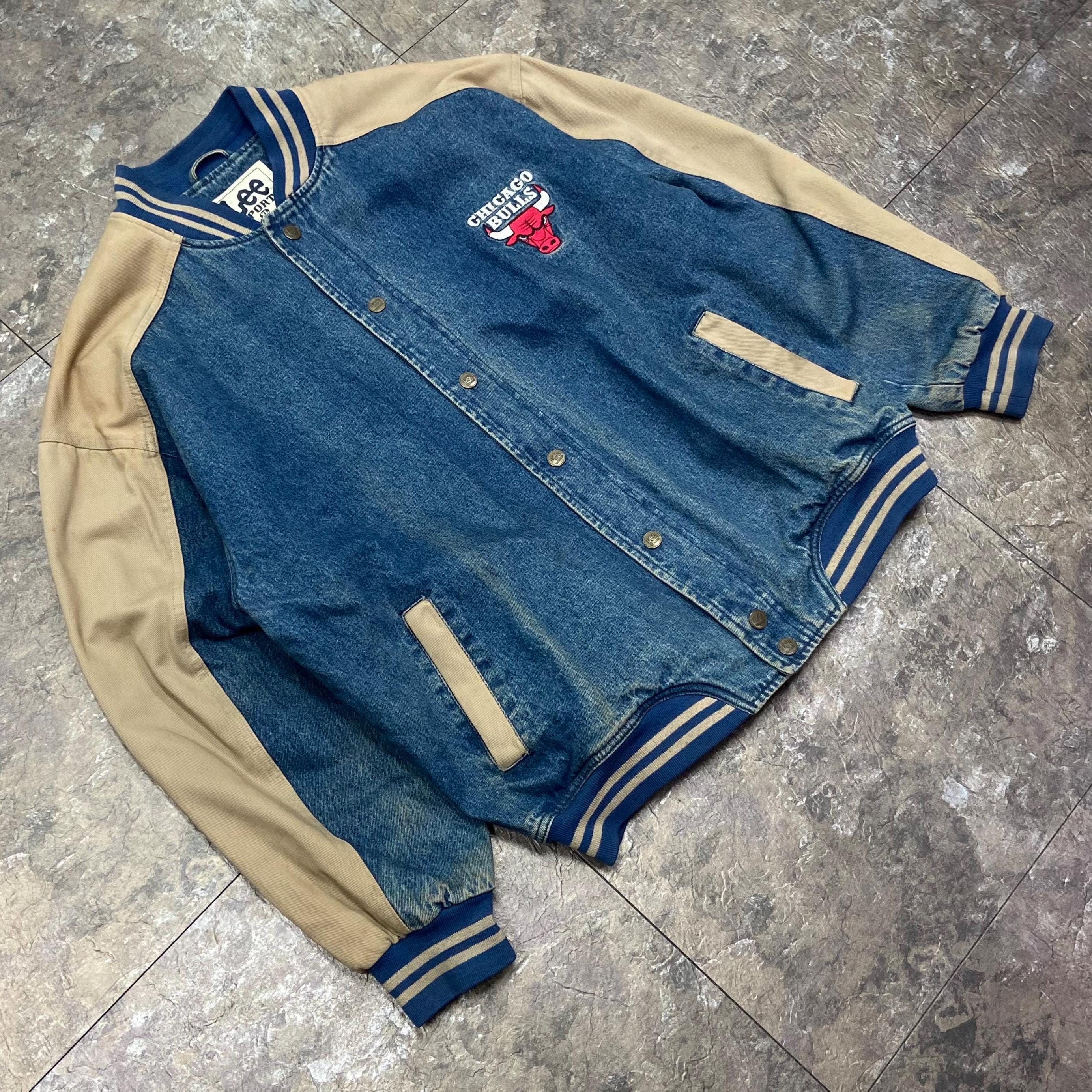 Lee Sport Chicago Bulls Denim Varsity Jacket XL – Vintage 90s NBA 