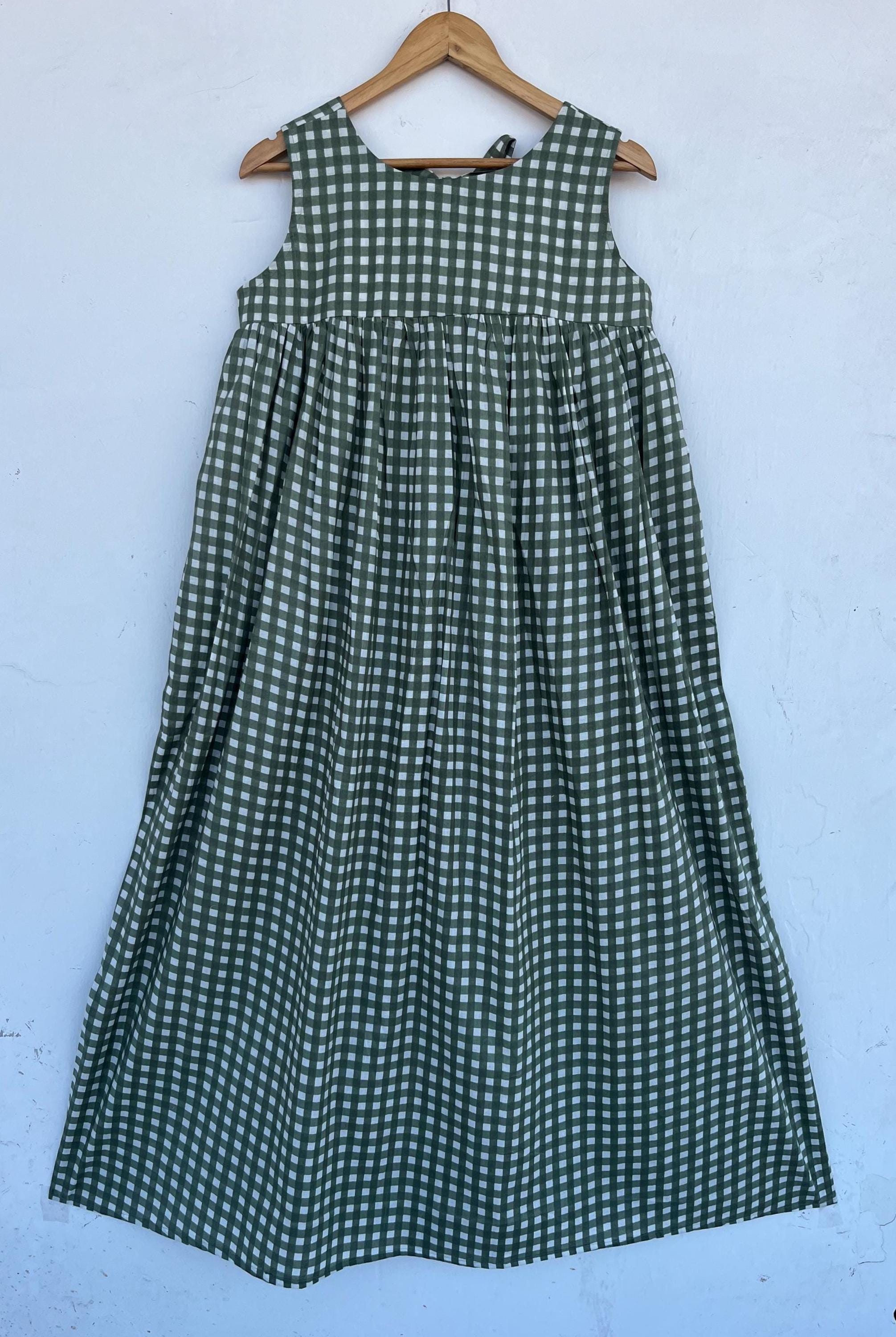 green gingham maxi dress Petal and Pup Women's Amberlyn Maxi Dress