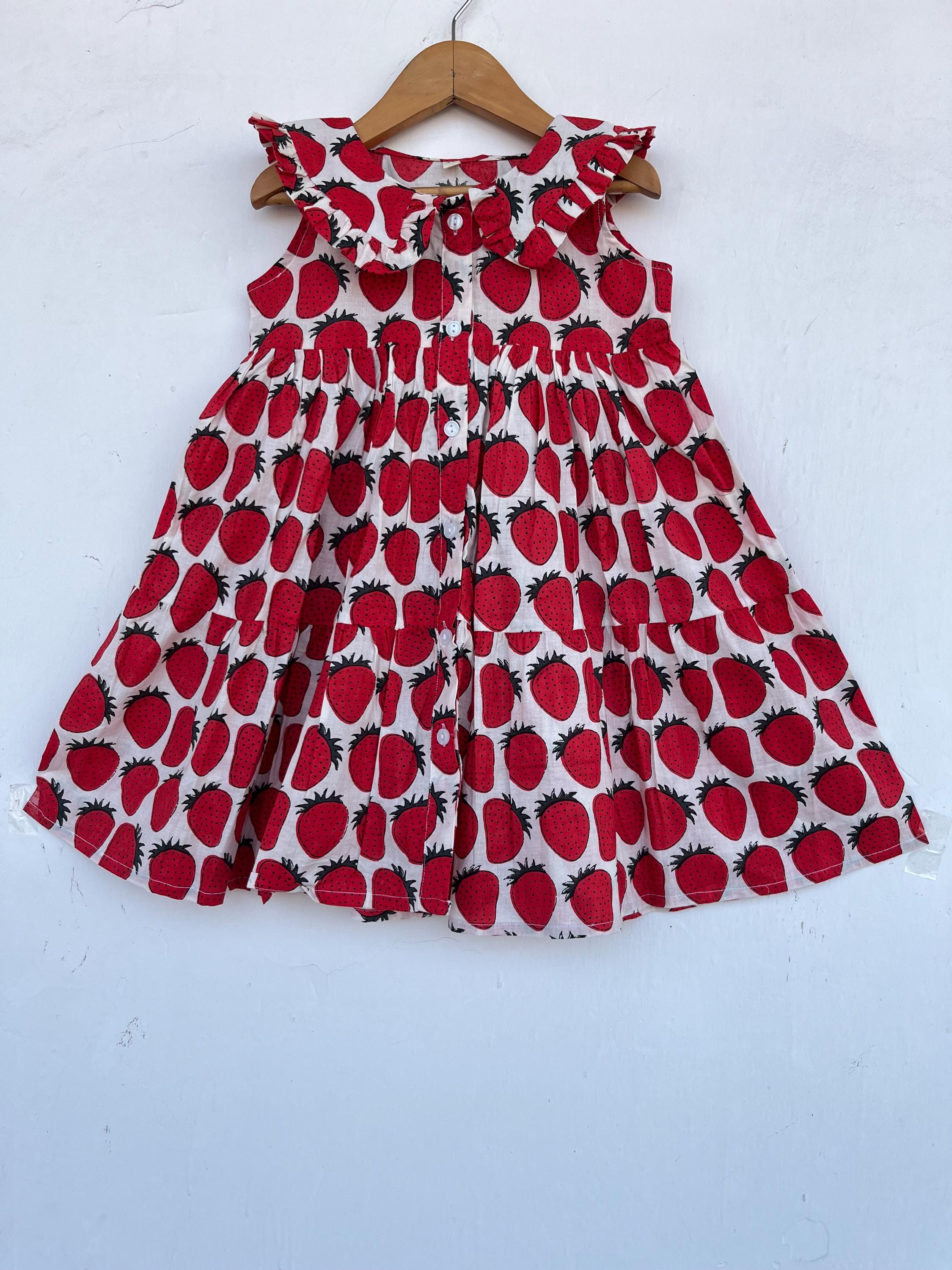 20 Baby Dress Designs for Summer That Are Actually Soft Enough to Wear 2 Kids Cotton Summer Dress, Girls Strawberry Print Boho Dress,…