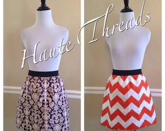 Custom One-of-a-Kind Reversible Gameday Skirt - You Choose Skirt Fabric & Size! - Custom Made to Fit YOU