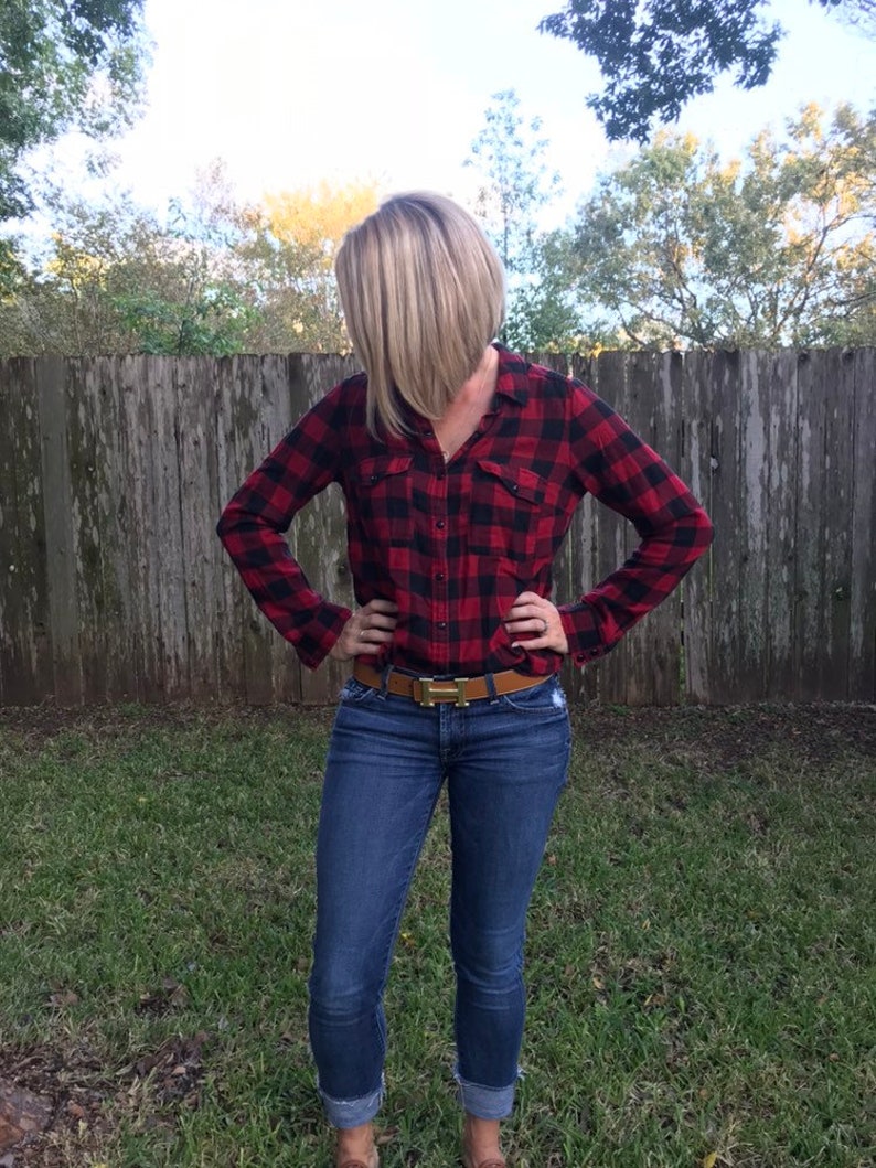 Small Medium Georgia Bulldogs Upcycled Gameday Flannel Shirt