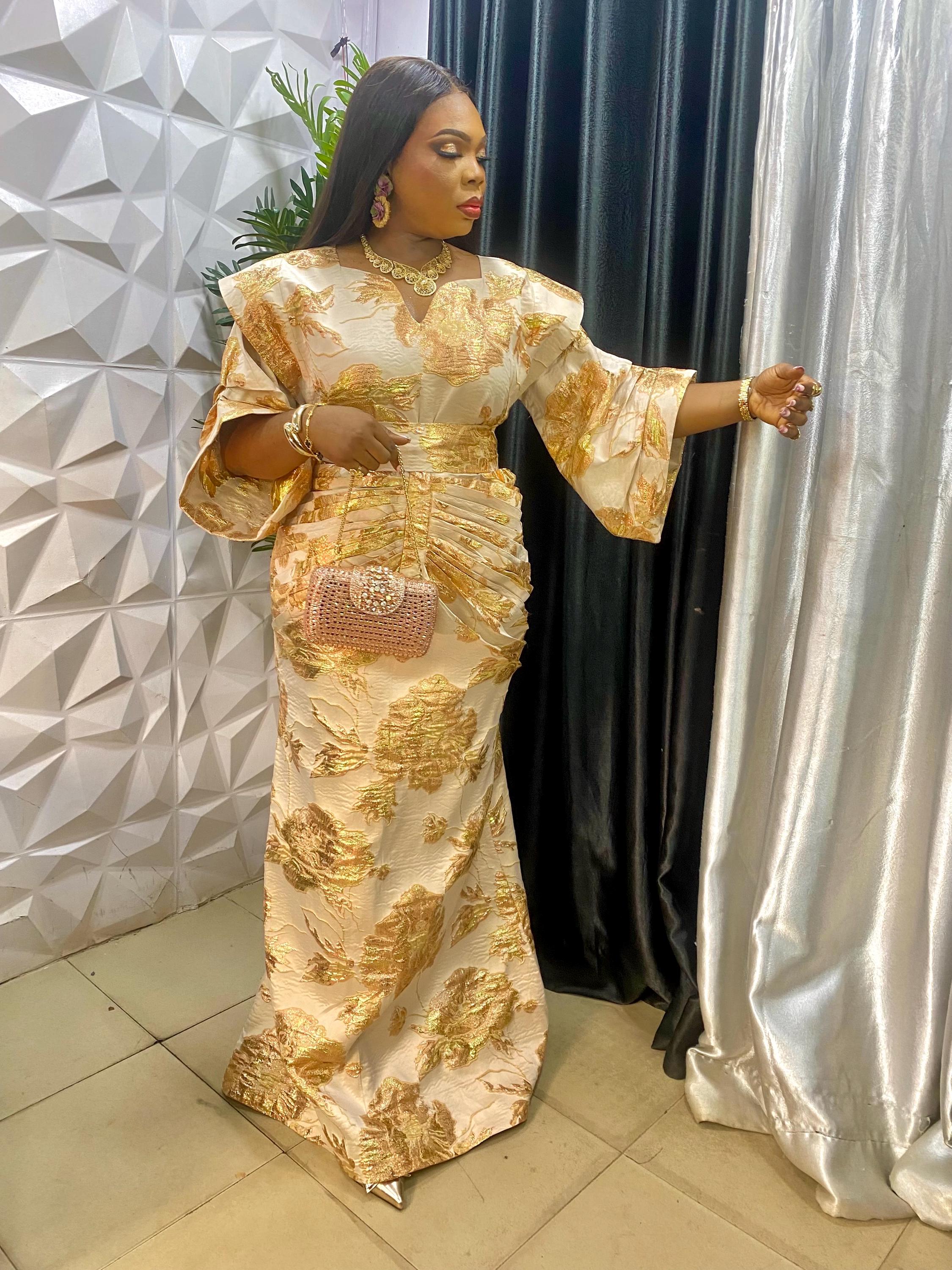 African Gold Dress - Etsy UK African Gold Dress - Etsy UK