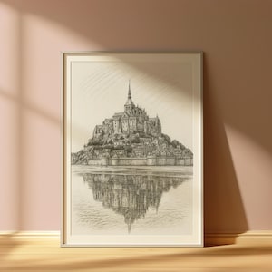 Mont Saint Michel Painting - Etsy
