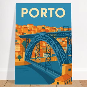 Minimalist Porto Travel Poster • Italy Cityscape Wall Art • Modern Italian Print • UK Home Décor Gift