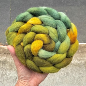 Hand Dyed Haunui Wool for Spinning or Felting - Colourway: 'Where the Wild Things Are'