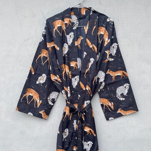 100% Cotton Kimono Robes Beautiful Cotton Kimono Dress Indian Floral Cotton Kimono Bridesmaid Gifts Bestseller Gifts For Her / Him Loungwear