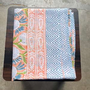Hand Block Printed Cotton Sarong, Beach Wrap Pareo, Long Scarf, Large Sarong, Cover up, Soft Fabric Scarf, Fashion Shawl Beach Sarong