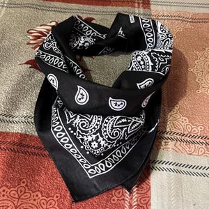 100% Cotton Bandanas, Bohemian Style Cotton Neck Scarf, Boho Soft Cotton Bandana, Cotton Neckerchief, Cotton Square Scarf gift handkerchief