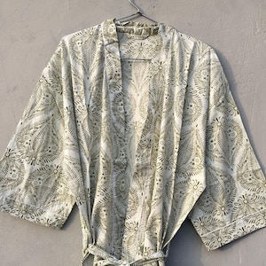 100% Cotton Kimono Robes Beautiful Cotton Kimono Dress Indian Floral Cotton Kimono Bridesmaid Gifts Bestseller Gifts For Her / Him Loungwear