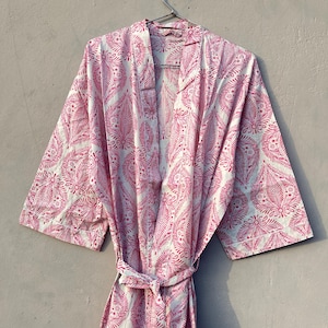 100% Cotton Kimono Robes Beautiful Cotton Kimono Dress Indian Floral Cotton Kimono Bridesmaid Gifts Bestseller Gifts For Her