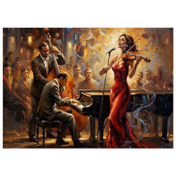 Elegant Jazz Band Wall Art –music Lovers Canvas Print,vintage