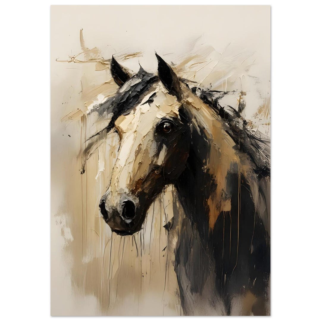 Abstract Horse Canvas Print – Modern Equestrian Wall Art - Etsy