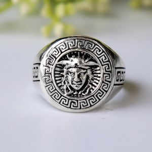 Medusa Head Ring, Greek Mythology Ring, Luxury Fashion, 925 Silver Ring, Unisex Greek Jewelry, Bold Statement Ring, Mythical Goddess Jewelry