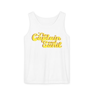 Captain and Sunil Graphic Tank Top, Summer Essential, Festival Wear, Beach Style, Unisex Apparel