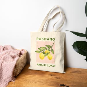 Lemon Canvas Tote Bag | Travel Bag, Beach Bag, Shopping Tote, Eco-Friendly Gift, Summer Essentials