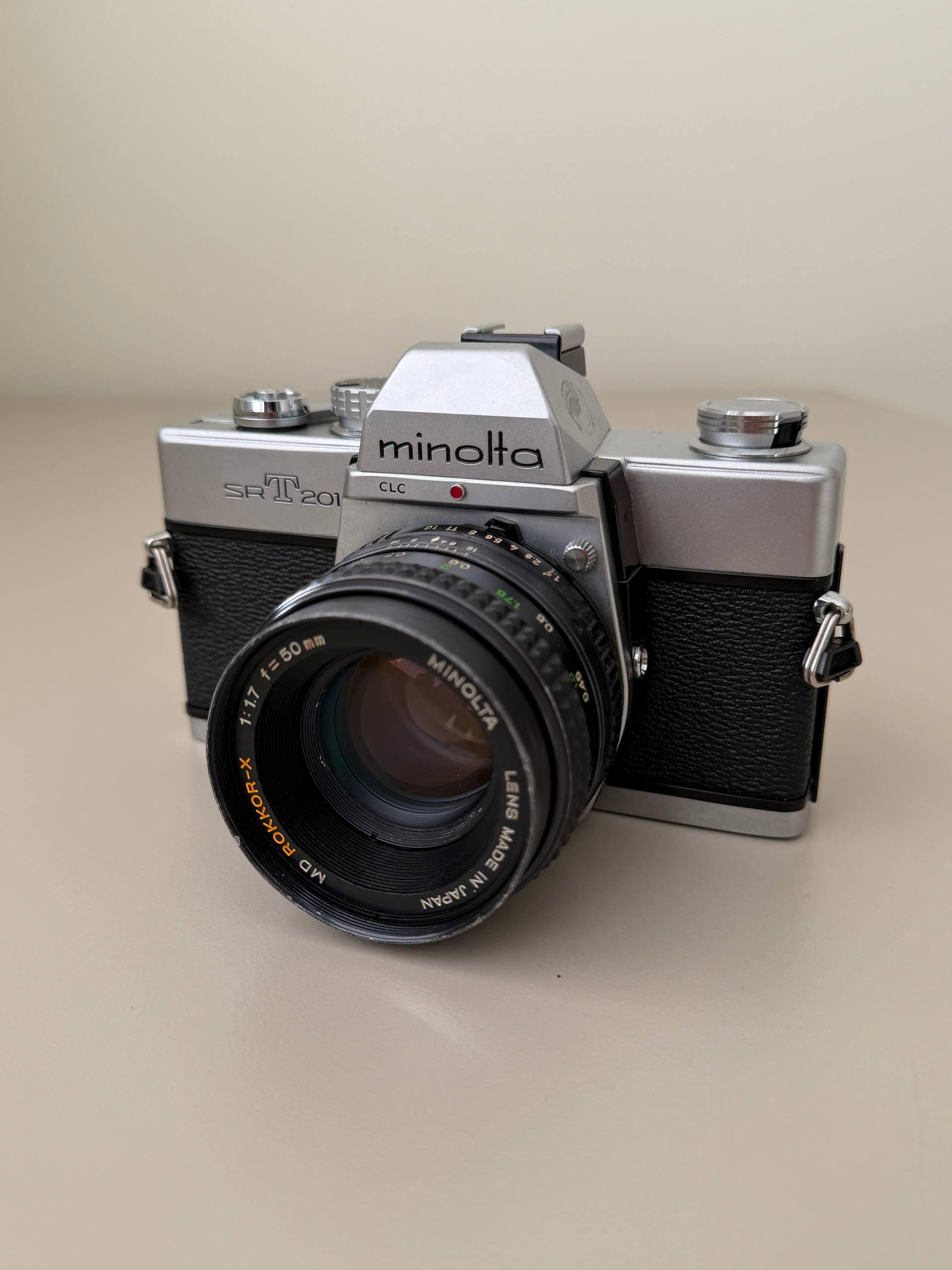 レトロカメラ2台セット　MINOLTA Canon 値下げしました Minolta SRT 201 35mm Film SLR Camera Kit MC Rokkor 50mm F1.7 Lens