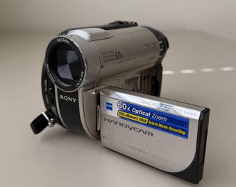 Sony DCR-DVD650 Handycam digitale camcorder 60x optische zoom dvd hybride recorder Carl Zeiss Vario Tessar-lens vintage videocamera zeldzame kit