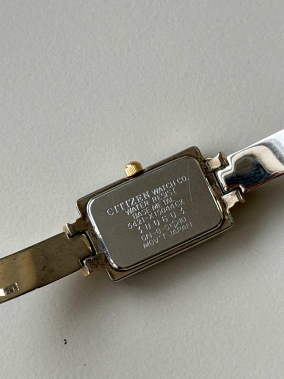 Citizen Womens Silver Tone Rectangular Quartz Ana… - image 12