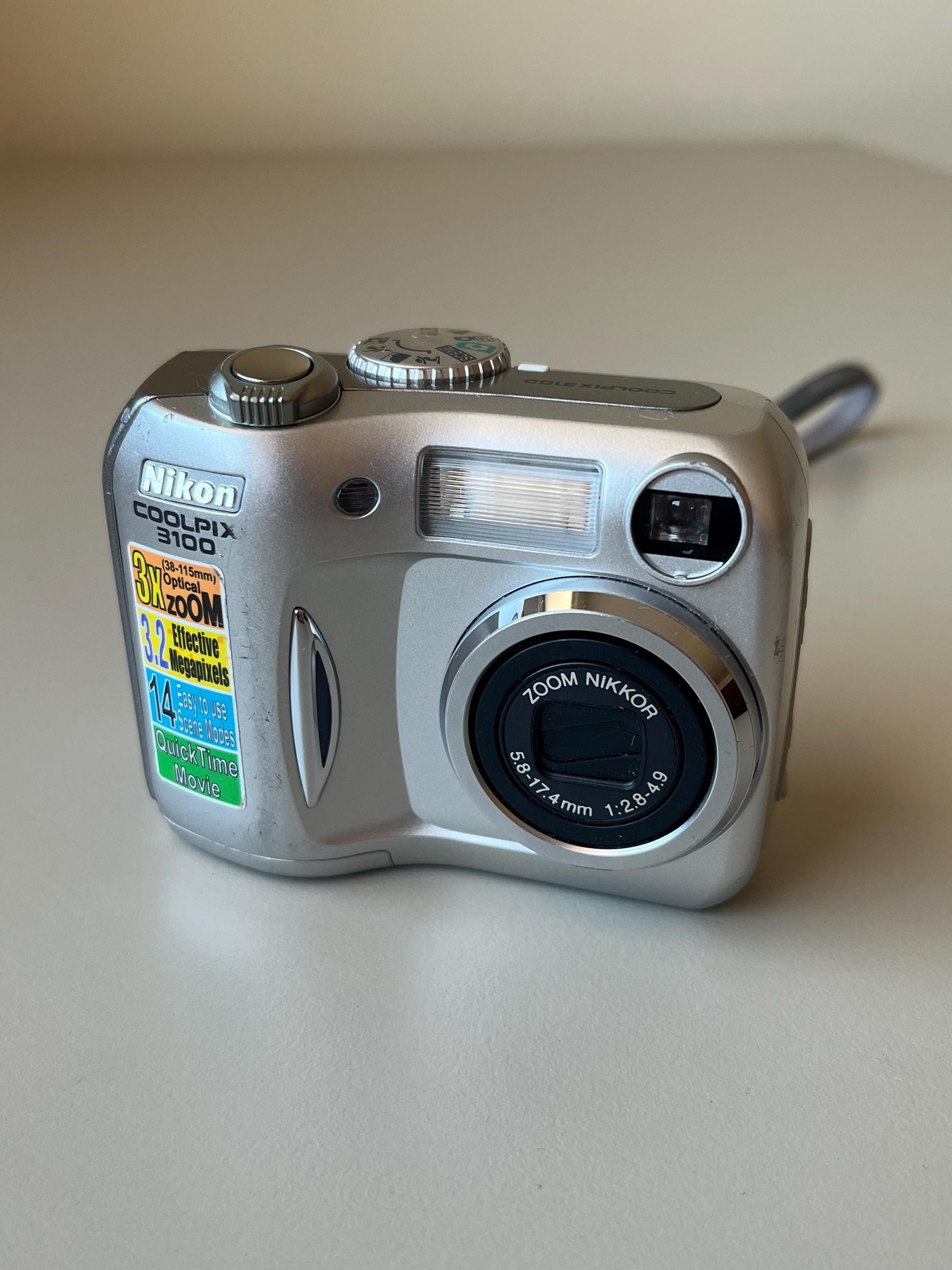 Nikon Coolpix 3100 Silver 3.2MP Digital Camera Y2K 2000s Retro