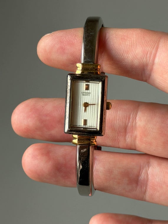 Citizen Womens Silver Tone Rectangular Quartz Ana… - image 8