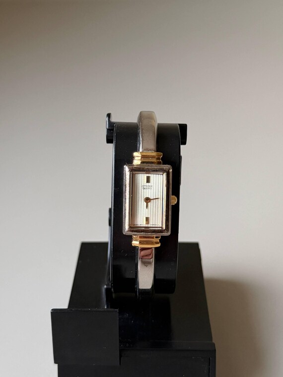 Citizen Womens Silver Tone Rectangular Quartz Ana… - image 3