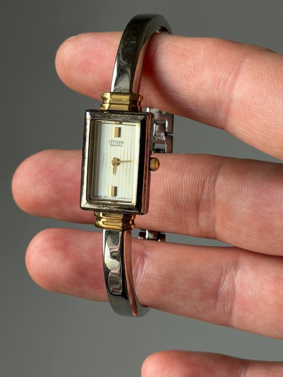 Citizen Womens Silver Tone Rectangular Quartz Ana… - image 6