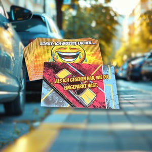 Lo siento, tuve que reírme: 32 multas de estacionamiento con un dicho descarado, una advertencia, una tarjeta de troll para tu auto.