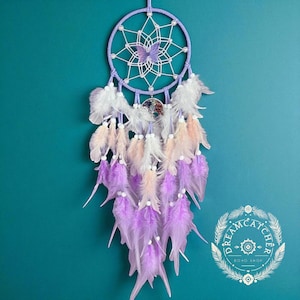 Butterfly Dreamcatcher with Crystals & Feathers | Tree of Life Boho Wall Decor | Kids Room, Bedroom, or Gift for Her | Wind Chime Style